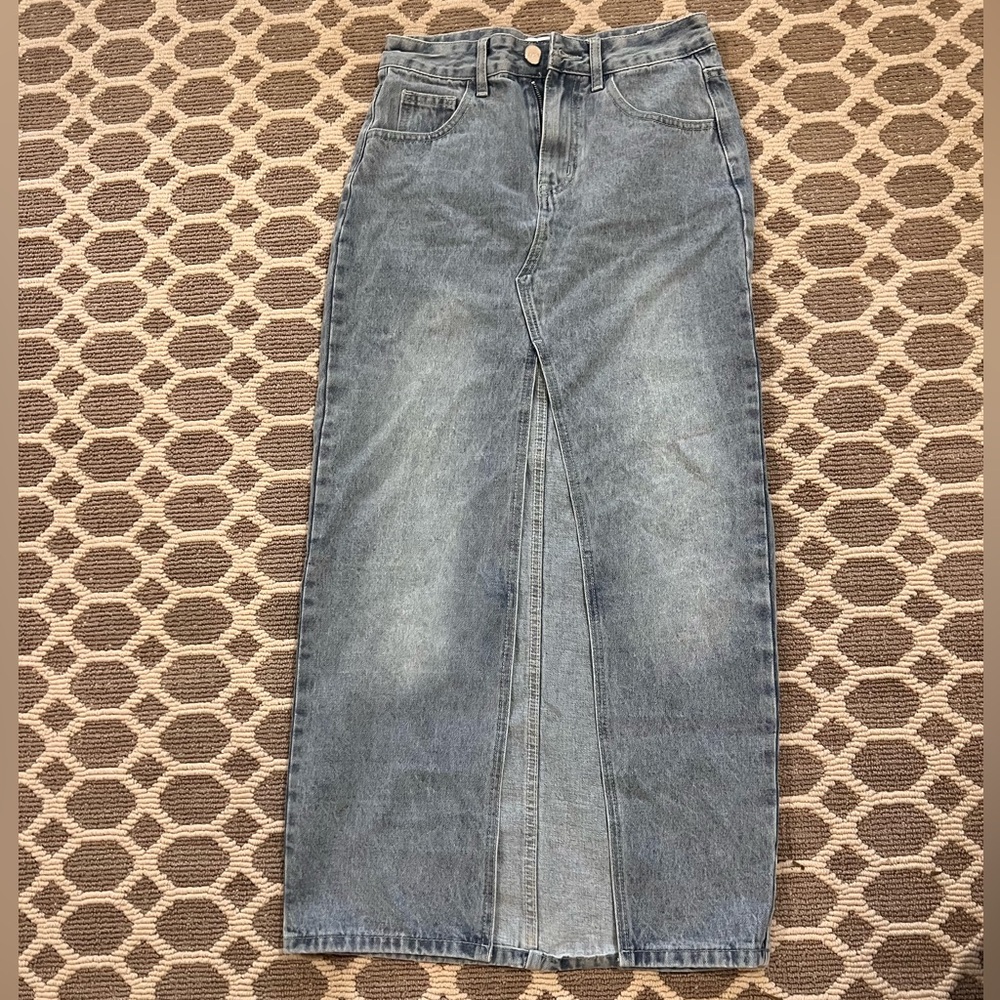 ASOS- SNDYS Denim Maxi Skirt